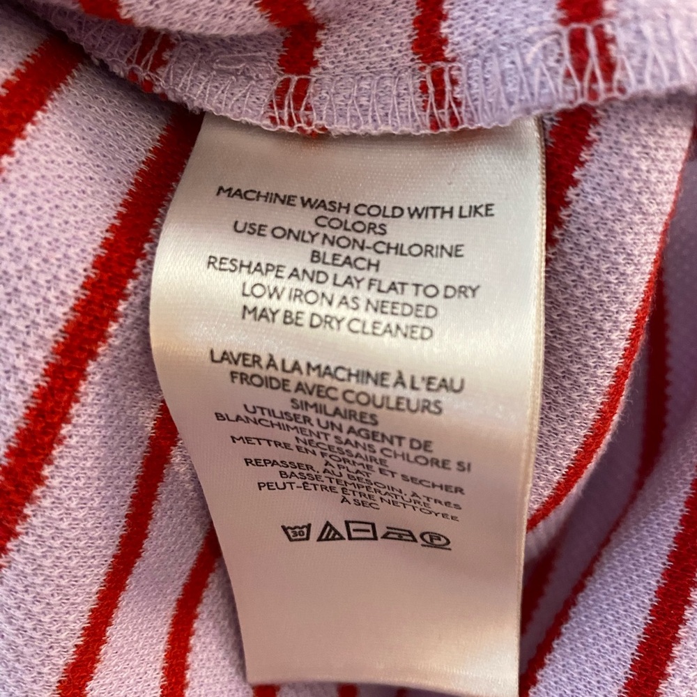 Anthropologie Maeve Lavender and Red Striped Top - Picture 10 of 12